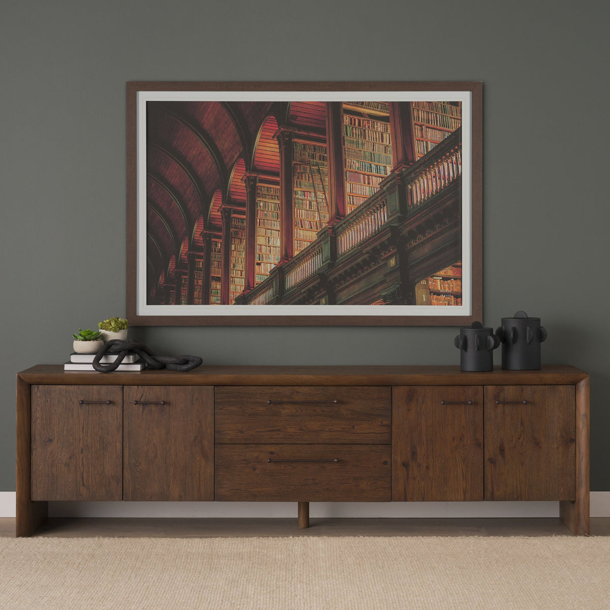 Trinity Library III by Nathan Larson FramedPhoto Print Matted under Glass from Mercana - Luna Furniture