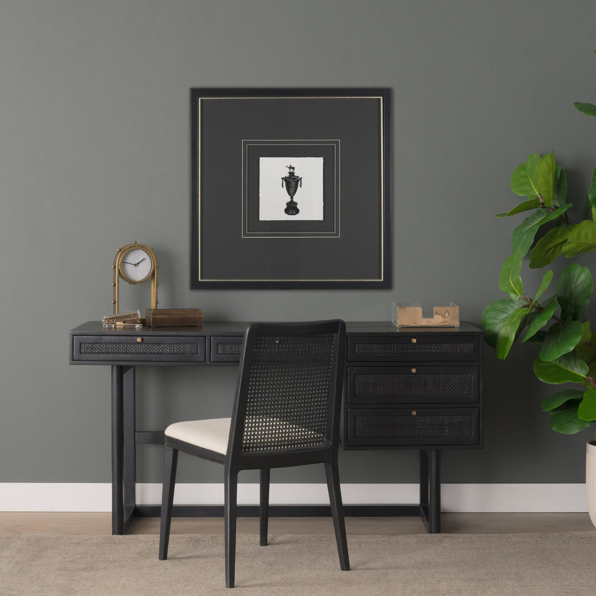 Equestrian Etching II by Mercana Studio Hand-Embellished Textured Framed Artwork Matted under Glass from Mercana - Luna Furniture