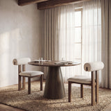 Tribeca Curve Open Back Cream and Dark Brown Tripod Frame Dining Chair from Mercana - Luna Furniture