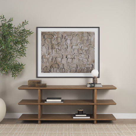 Caldo Brown Marble Base w/ Frosted Glass Globe Table Lamp from Mercana - Luna Furniture