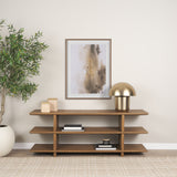 Benton White-Washed Wood w/ Brass Handle Decorative Box Set