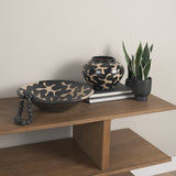 Bosma Black and Cream Ceramic Decorative Bowl from Mercana - Luna Furniture
