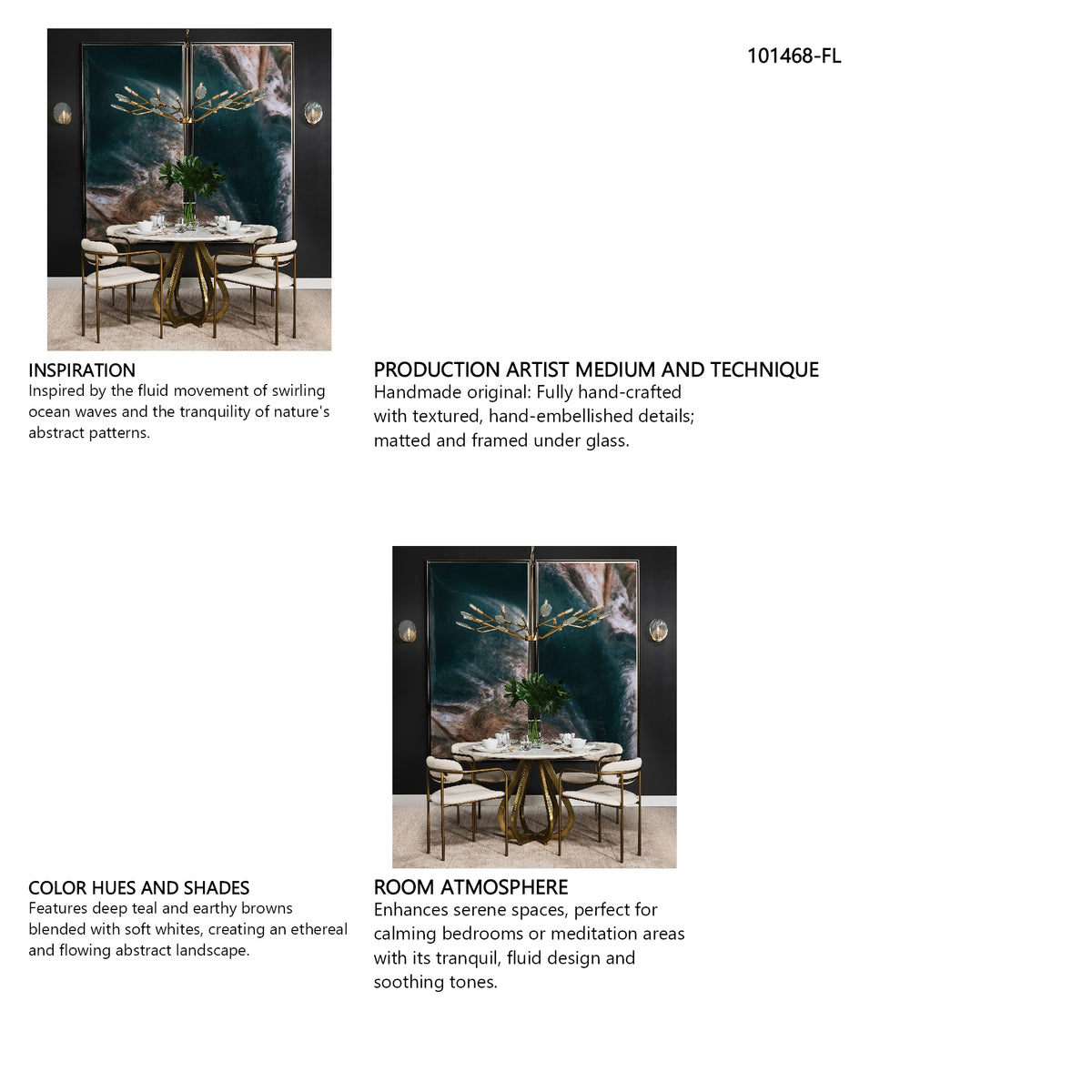 Oasis II by Studio M a handmade Original Framed Canvas Artwork from Mercana - Luna Furniture