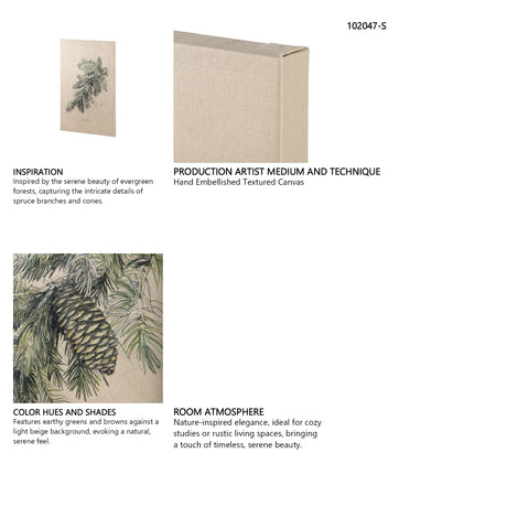 Evergreen collection IV by Victoria a Hand Embellished Textured Canvas from Mercana - Luna Furniture