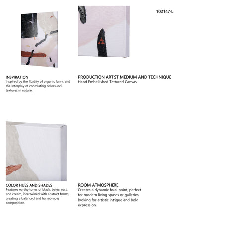 Color Blocks I by Mercana Studio a Hand Embellished Textured Canvas from Mercana - Luna Furniture
