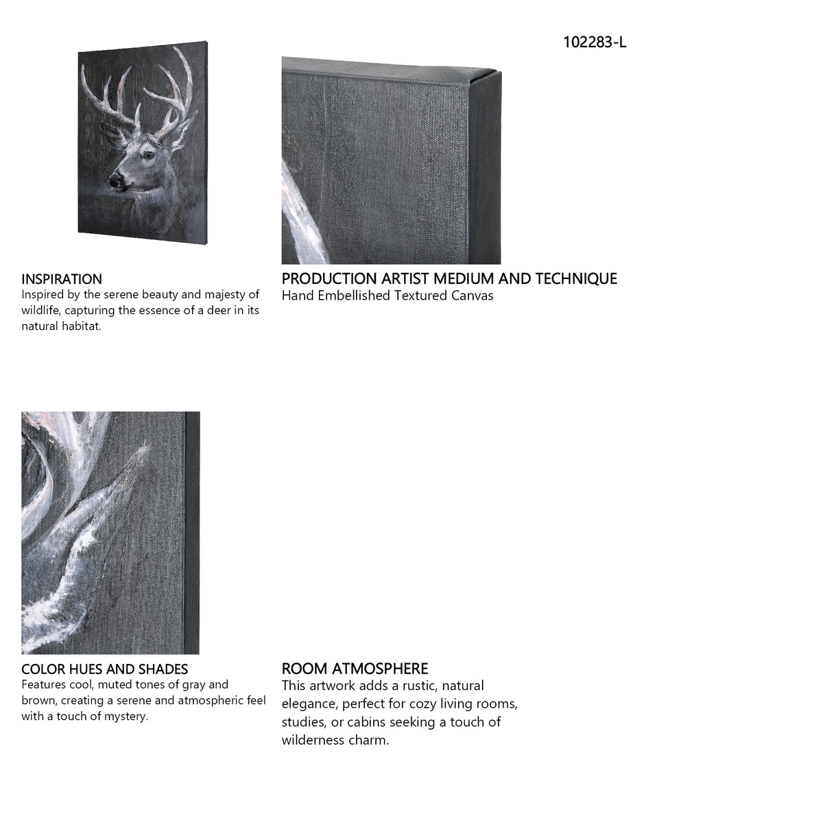 Animal Portrait IV by Mercana Studio a Hand Embellished Textured Canvas from Mercana - Luna Furniture