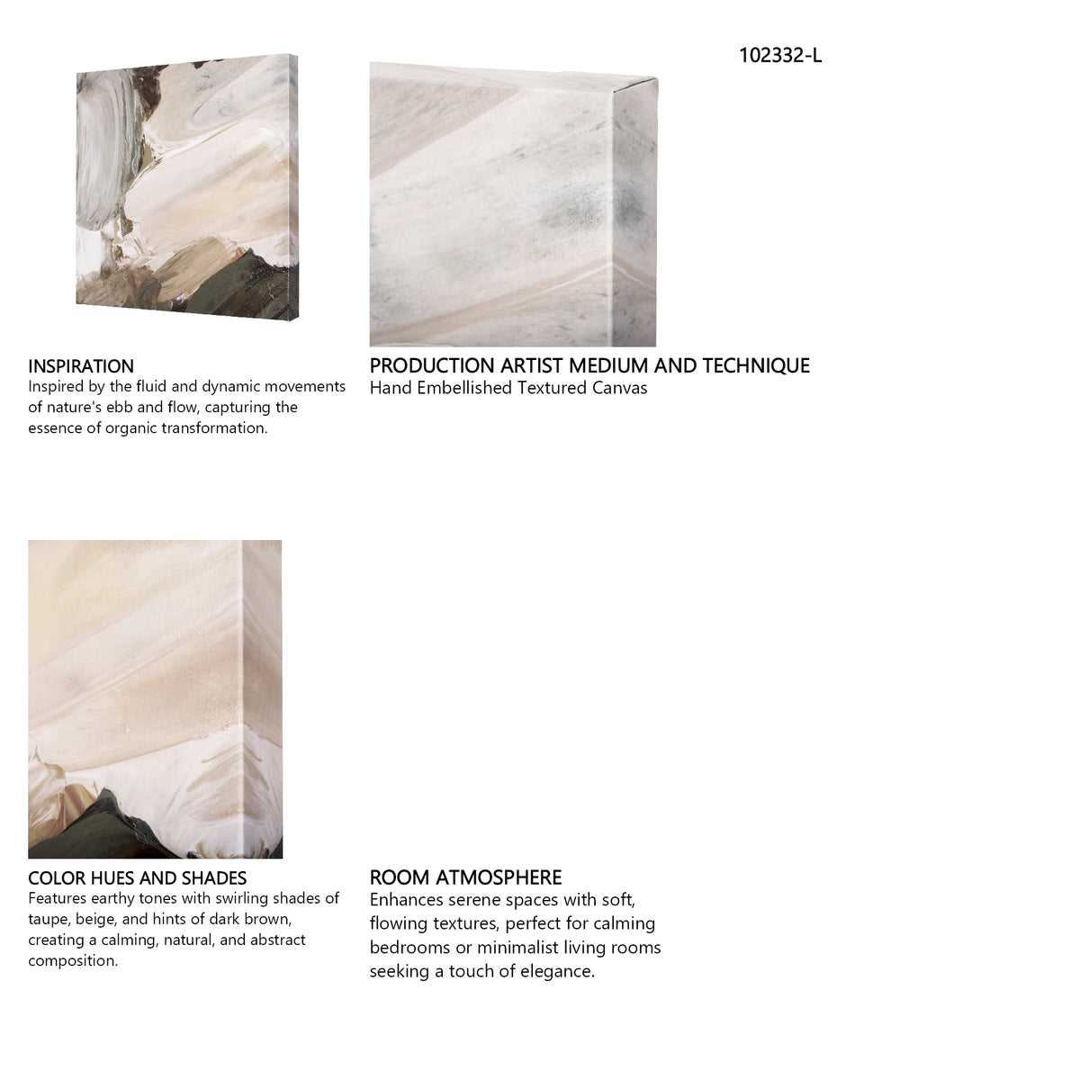 Harmonic II by Mercana Studio a Hand Embellished Textured Canvas from Mercana - Luna Furniture