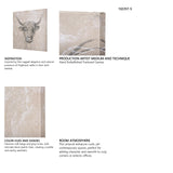 Sketch of animal VIII (Highland bull) by Mercana Studio a Hand Embellished Textured Canvas