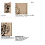 Tree Drawing I by Mercana Studio a Hand Embellished Textured Canvas