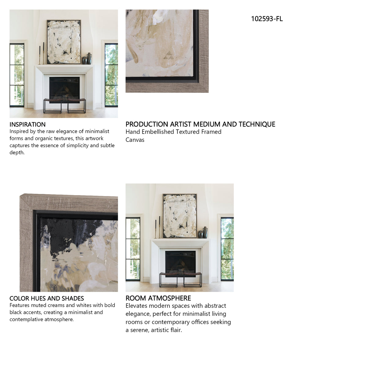 Clay II by Mercana Studio a Hand Embellished Textured Framed Canvas from Mercana - Luna Furniture