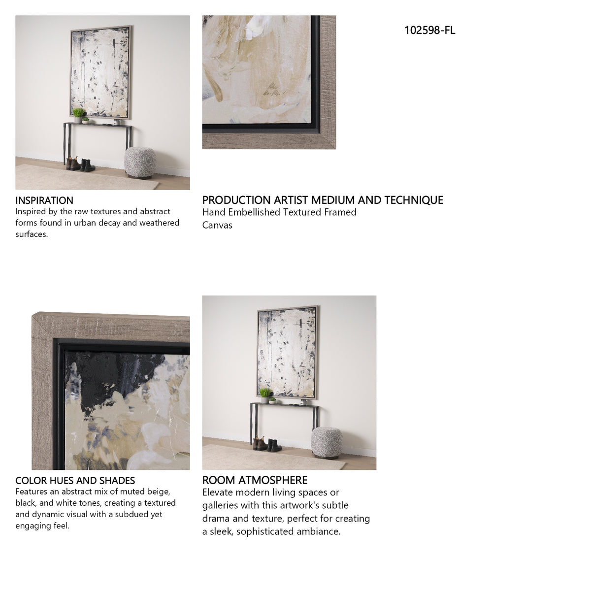Clay I by Mercana Studio a Hand Embellished Textured Framed Canvas from Mercana - Luna Furniture