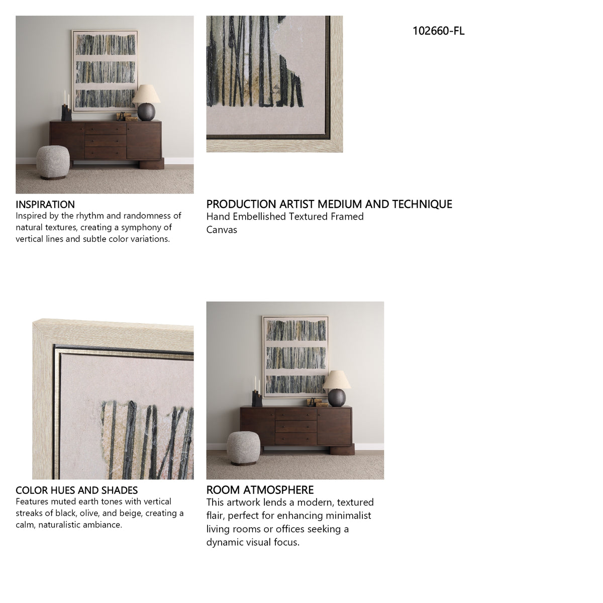 Strand by Mercana Studio a Hand Embellished Textured Framed Canvas from Mercana - Luna Furniture
