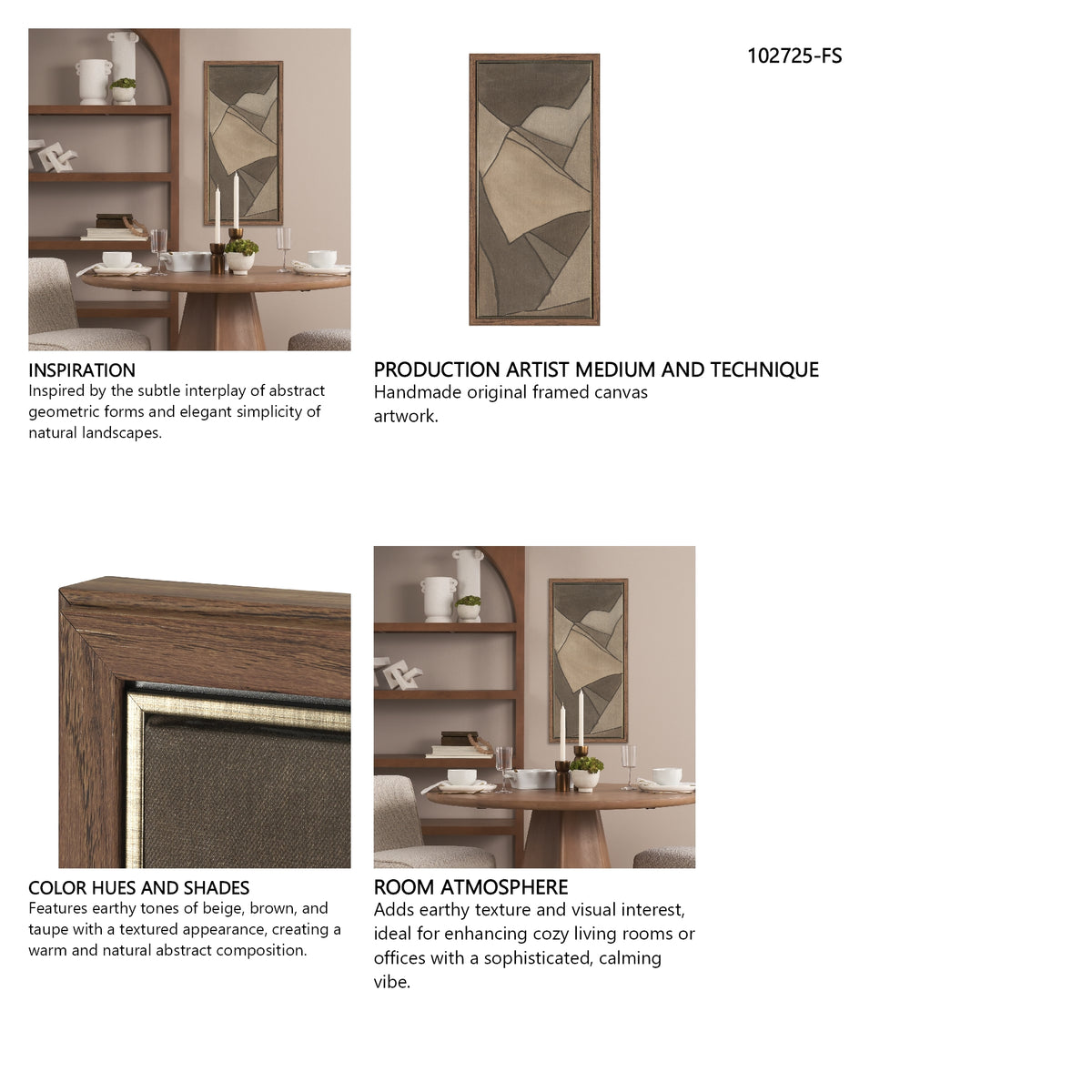 Field Patchwork III by Mercana Studio Handmade Original Framed Canvas Artwork from Mercana - Luna Furniture