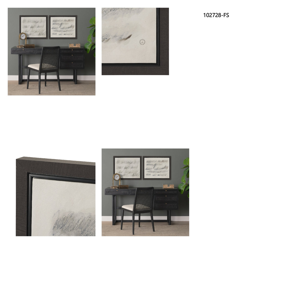 Message I by Mercana Studio Hand-Embellished Textured Framed Canvas Artwork from Mercana - Luna Furniture