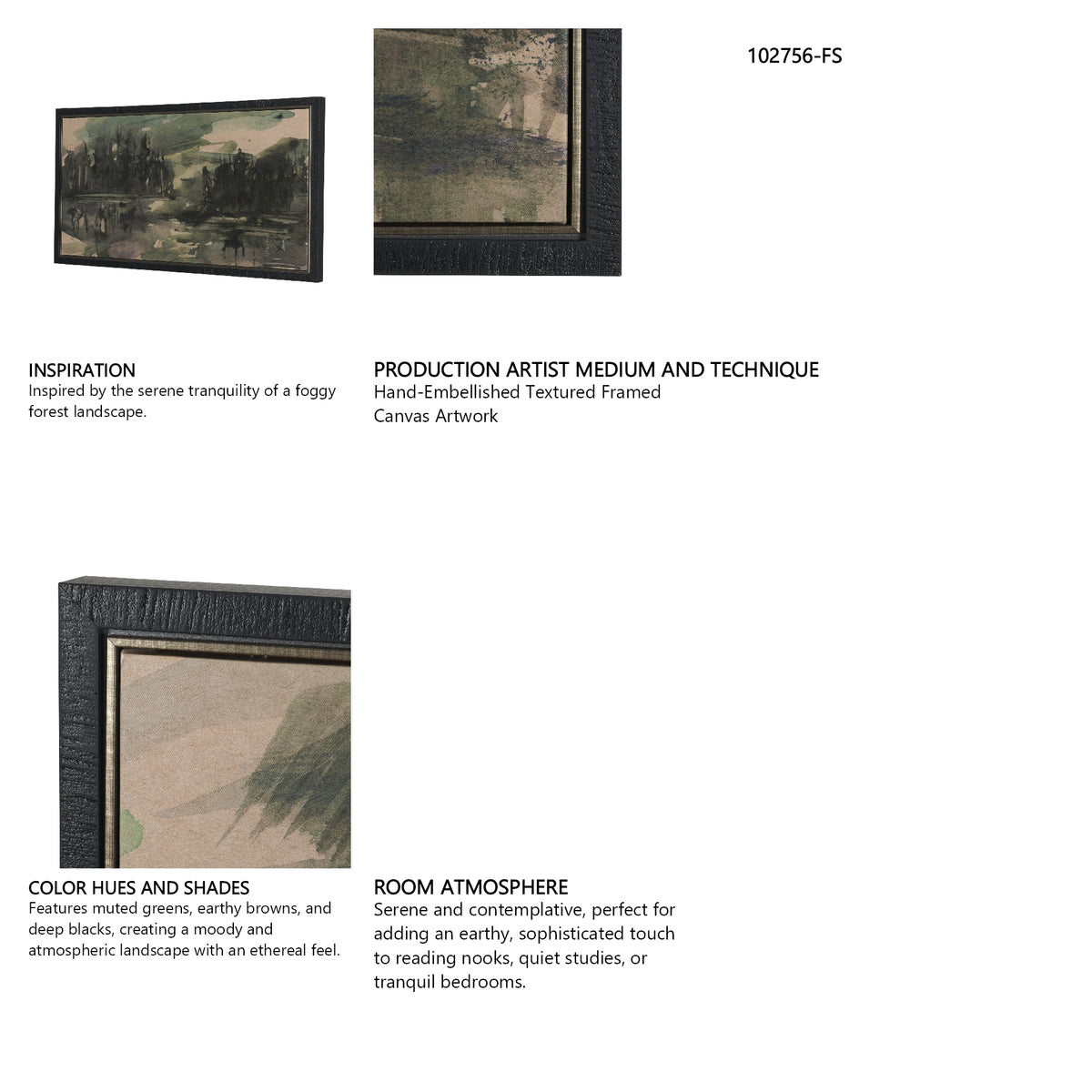 Dusk by Mercana Studio Hand-Embellished Textured Framed Canvas Artwork from Mercana - Luna Furniture