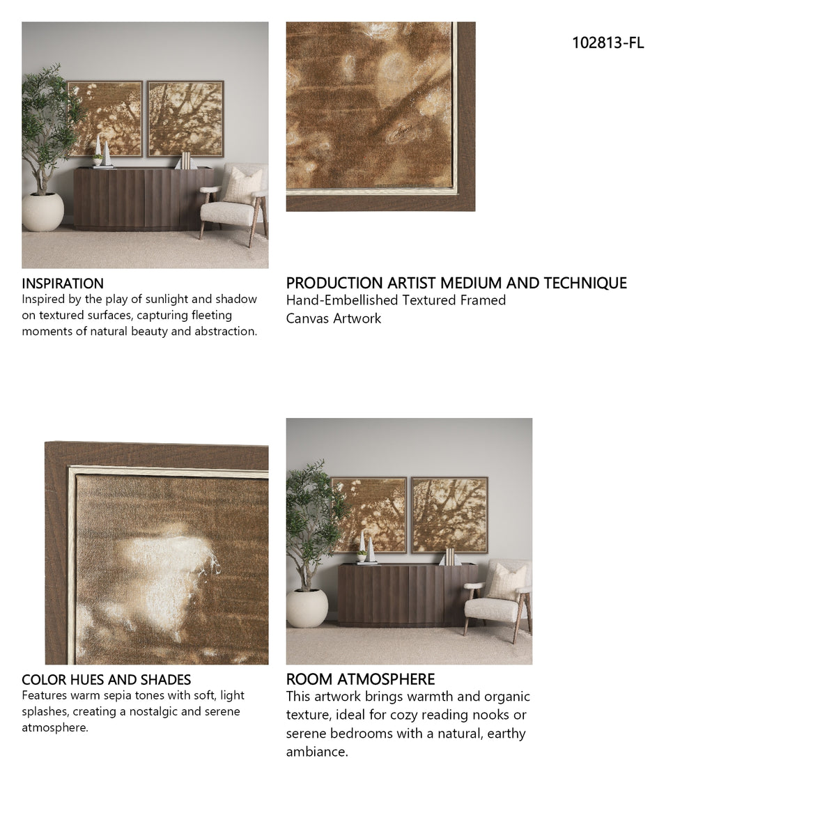 Wall of Shadows I by Mercana Studio Hand-Embellished Textured Framed Canvas Artwork from Mercana - Luna Furniture
