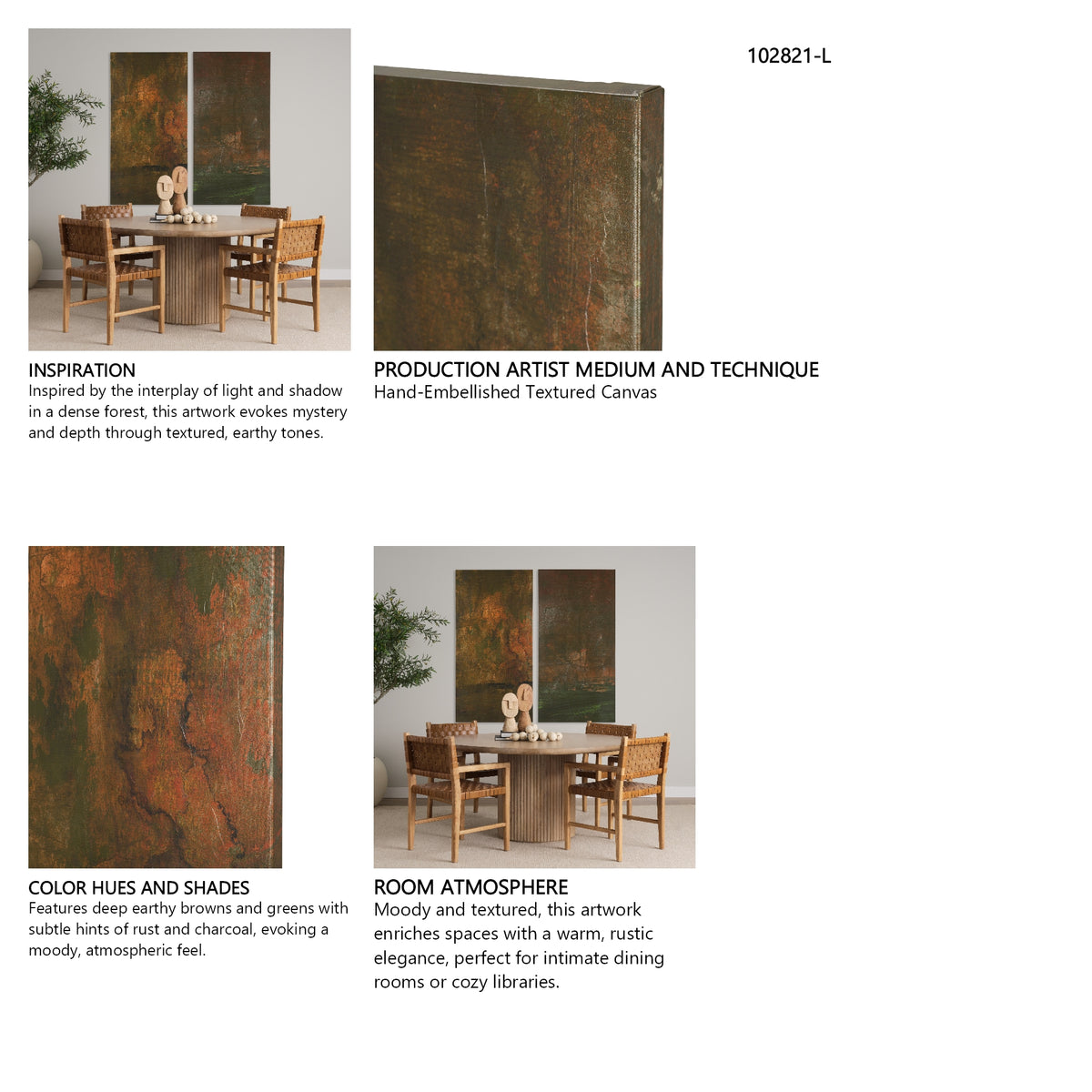 Resolute II by Mercana Studio Hand-Embellished Textured Canvas from Mercana - Luna Furniture