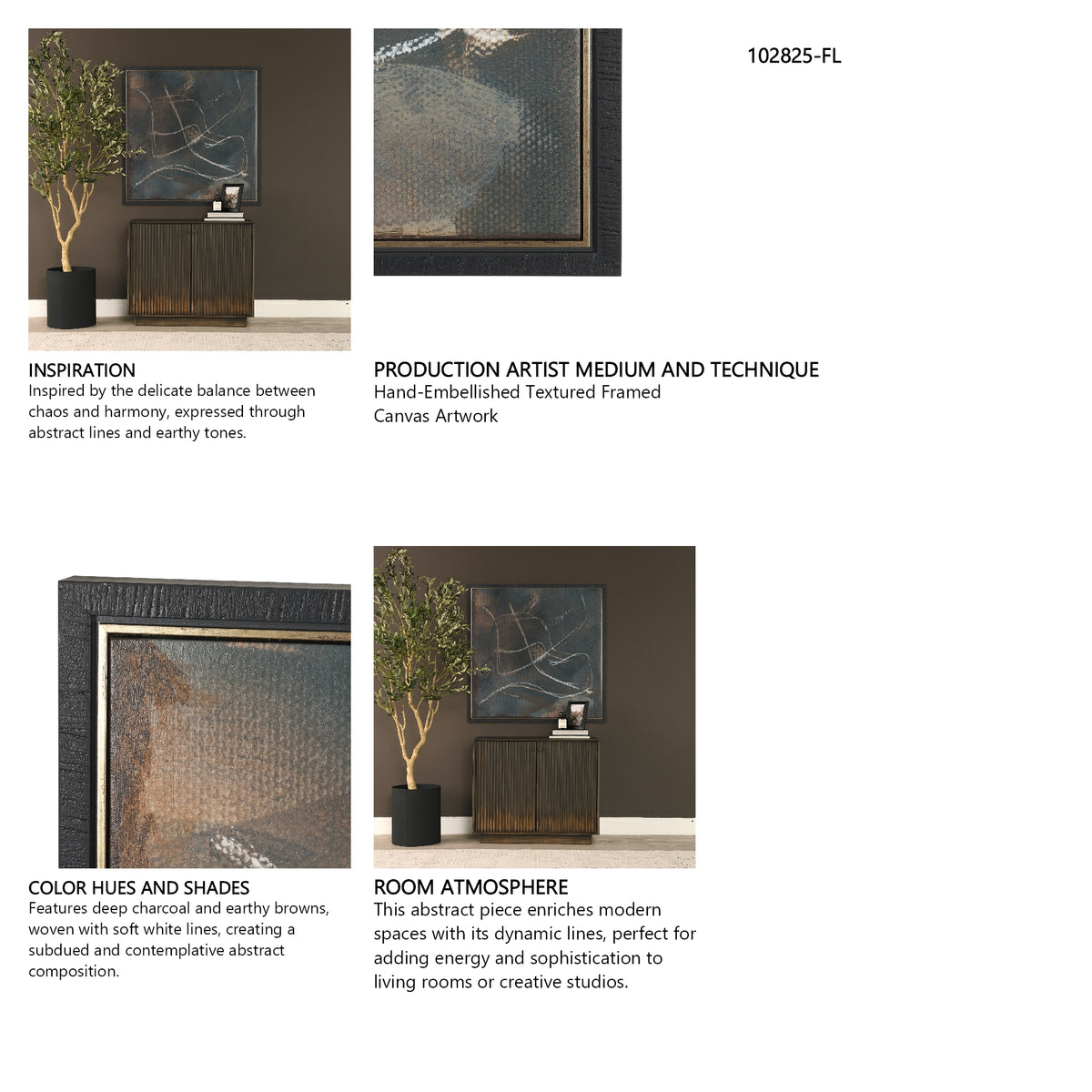 Cazim I by Mercana Studio Hand-Embellished Textured Framed Canvas Artwork from Mercana - Luna Furniture