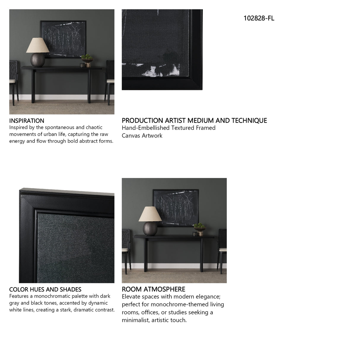 Beneath The Silence by Mercana Studio Hand-Embellished Textured Framed Canvas Artwork from Mercana - Luna Furniture