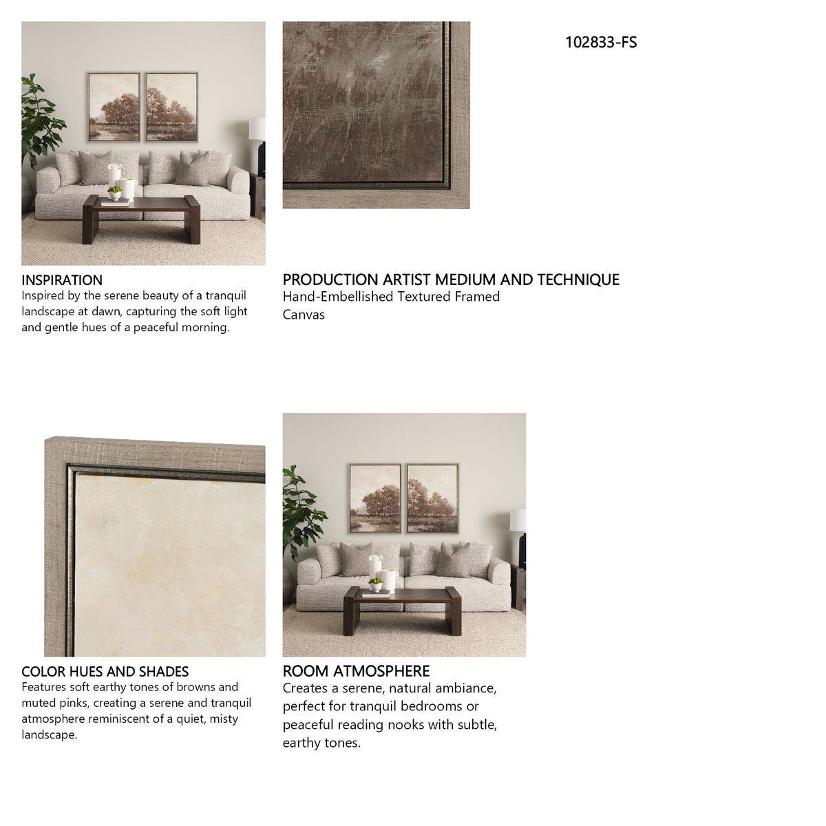 Calm Horizon II by Mercana Studio Hand-Embellished Textured Framed Canvas from Mercana - Luna Furniture