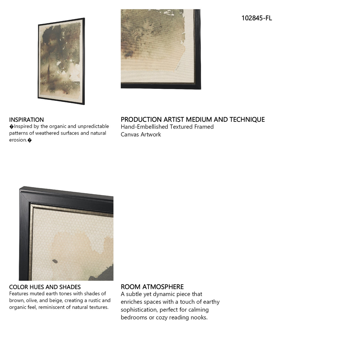 Aboreal Fade I by Mercana Studio Hand-Embellished Textured Framed Canvas Artwork from Mercana - Luna Furniture