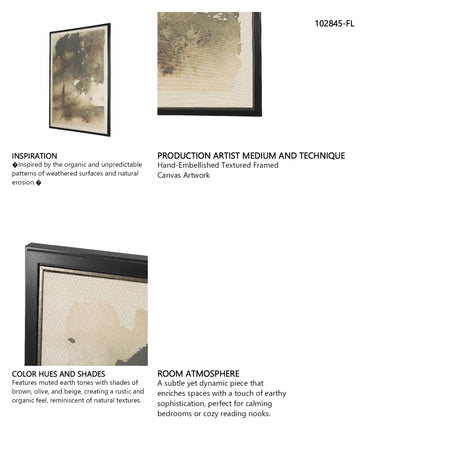 Aboreal Fade I by Mercana Studio Hand-Embellished Textured Framed Canvas Artwork from Mercana - Luna Furniture