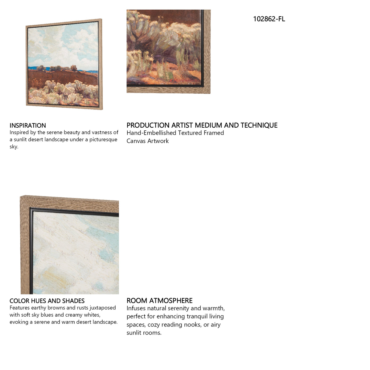 Landscape, Taos by Ernest Martin Hennings Hand-Embellished Textured Framed Canvas Artwork from Mercana - Luna Furniture