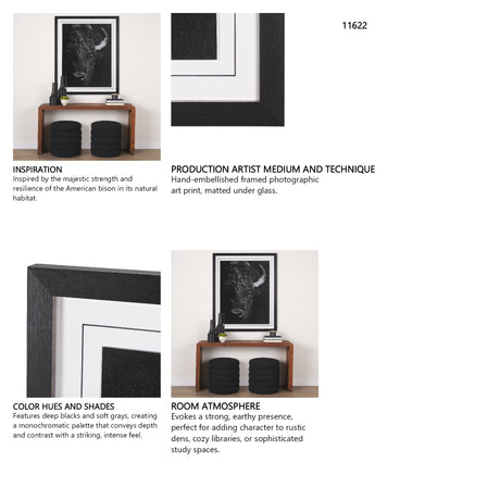 Custom Black Glimpse I by Mercana Studio Hand Embellished Framed Photo Art Print Matted under Glass from Mercana - Luna Furniture