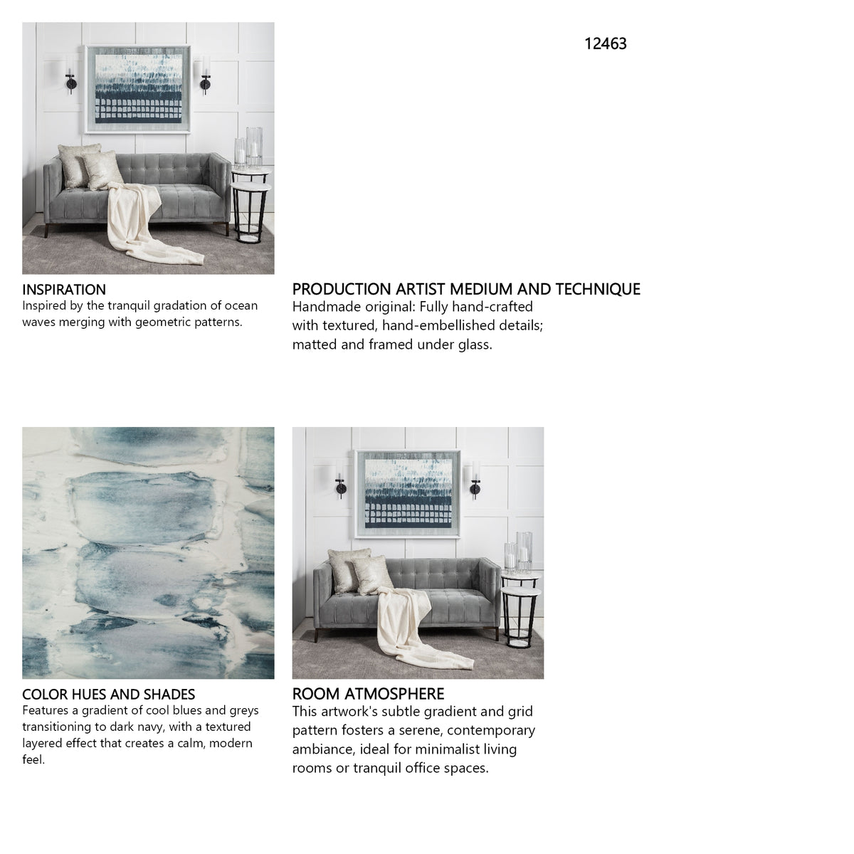 Reflection by Studio M a handmade Original Framed Artwork under Glass from Mercana - Luna Furniture
