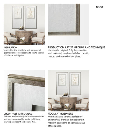 Stave I by Studio M a handmade Original Framed Artwork under Glass from Mercana - Luna Furniture