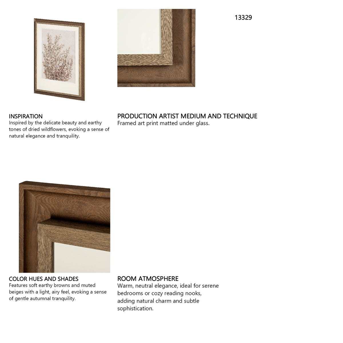 Rustic Wildflowers I by Tim OToole a Framed Art Print Matted under Glass from Mercana - Luna Furniture