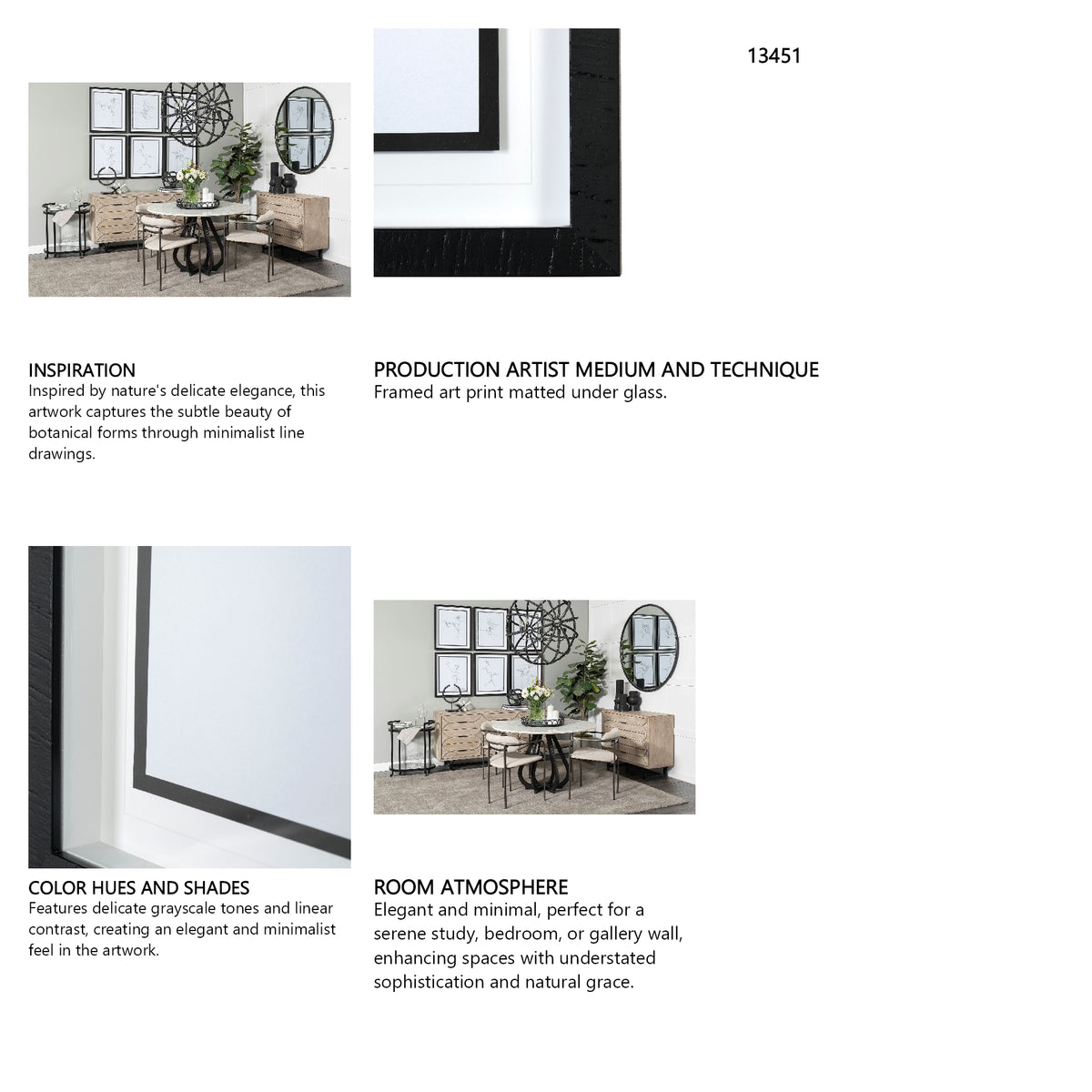 Arrangement III by Hiraki a Framed Art Print Matted under Glass from Mercana - Luna Furniture