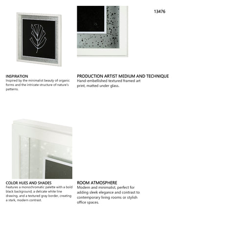 Flora V by Mercana Studio a Hand Embellished Textured Framed Art Print Matted under Glass from Mercana - Luna Furniture