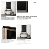 OM-Silver Lines by Studio M a handmade Original Framed Artwork under Glass from Mercana - Luna Furniture