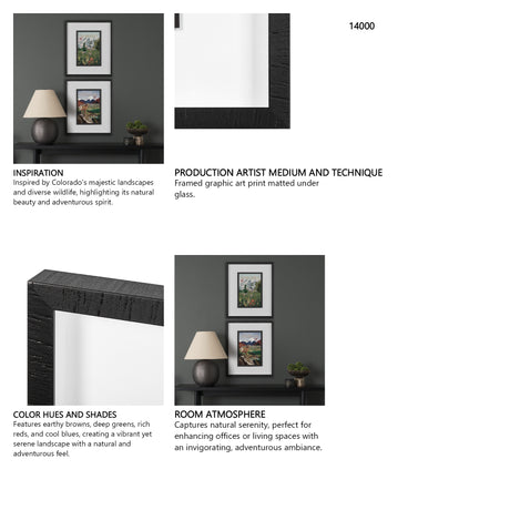 Colorado Go USA (M) by Mercana Studio a Framed Art Print Matted under Glass from Mercana - Luna Furniture