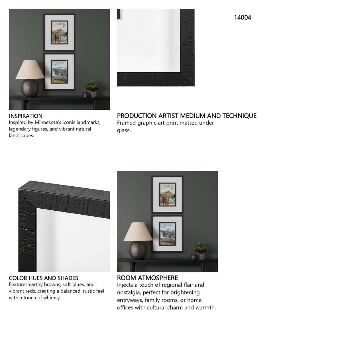 Minnesota Go USA (M) by Mercana Studio a Framed Art Print Matted under Glass from Mercana - Luna Furniture