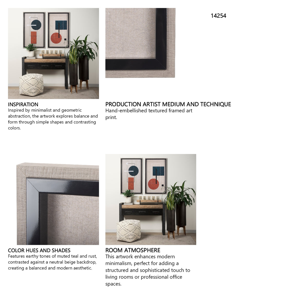 Variants II by Mercana Studio a Hand Embellished Textured Framed Art Print from Mercana - Luna Furniture