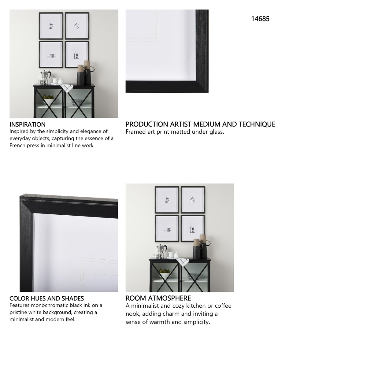 French Press by Simeng a Framed Art Print Matted under Glass from Mercana - Luna Furniture
