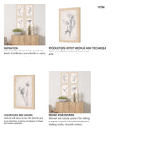 Chamomile Drawing I by Mercana Studio a Hand Embellished Textured Framed Art Print from Mercana - Luna Furniture