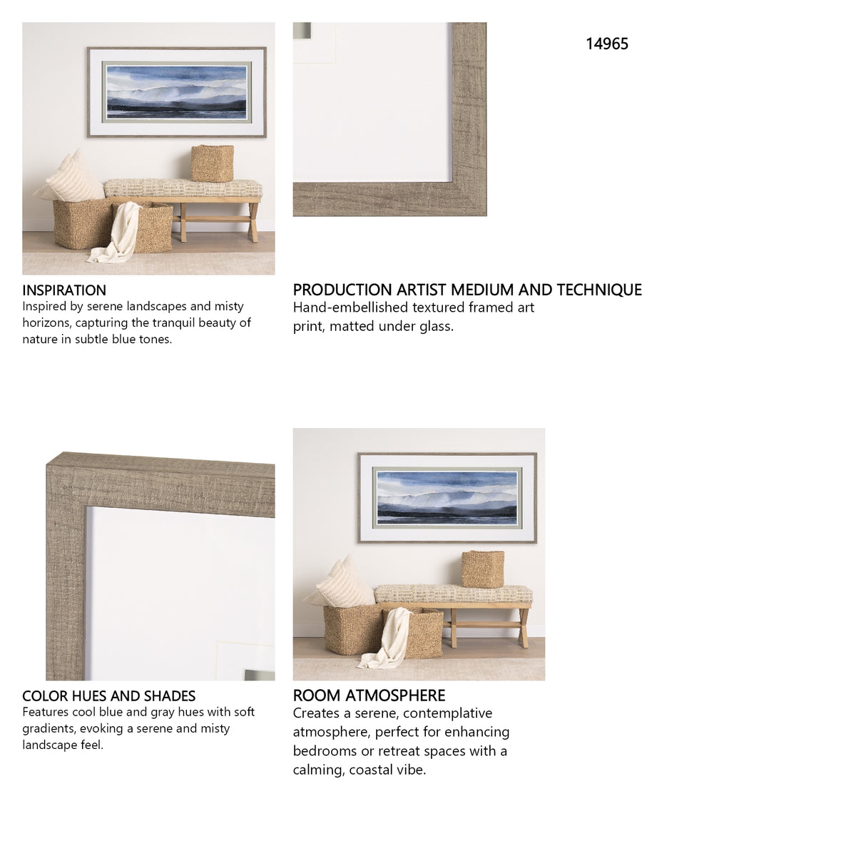Watercolor Sketch I by Mercana Studio Hand Embelished Textured Framed Art Print Matted under Glass from Mercana - Luna Furniture