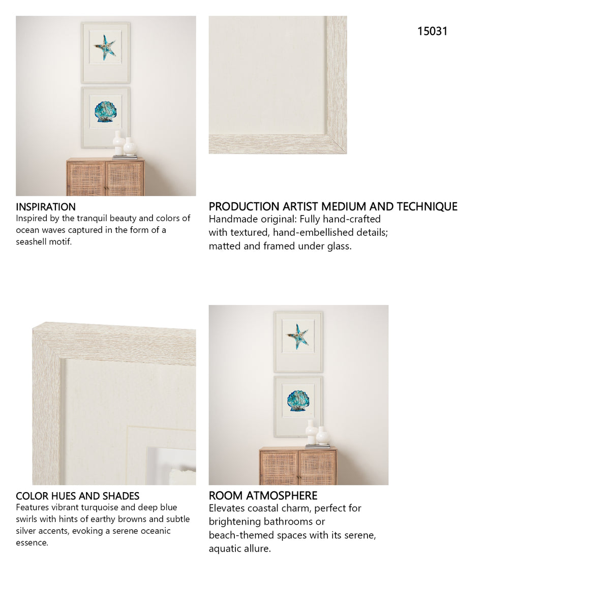 Sea Pearl by Studio M a handmade Original Framed Artwork under Glass from Mercana - Luna Furniture