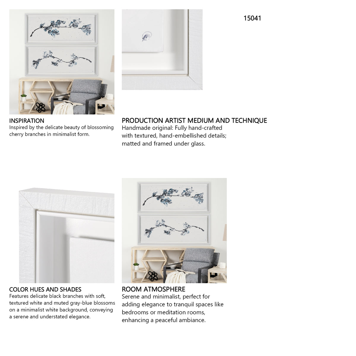 Pear Blossom II by Studio M a Framed handmade Original Artwork from Mercana - Luna Furniture