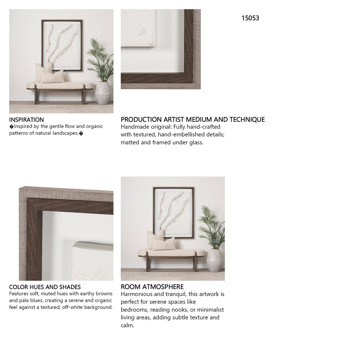 Blue Willow I by Studio M a Framed handmade Original Artwork from Mercana - Luna Furniture