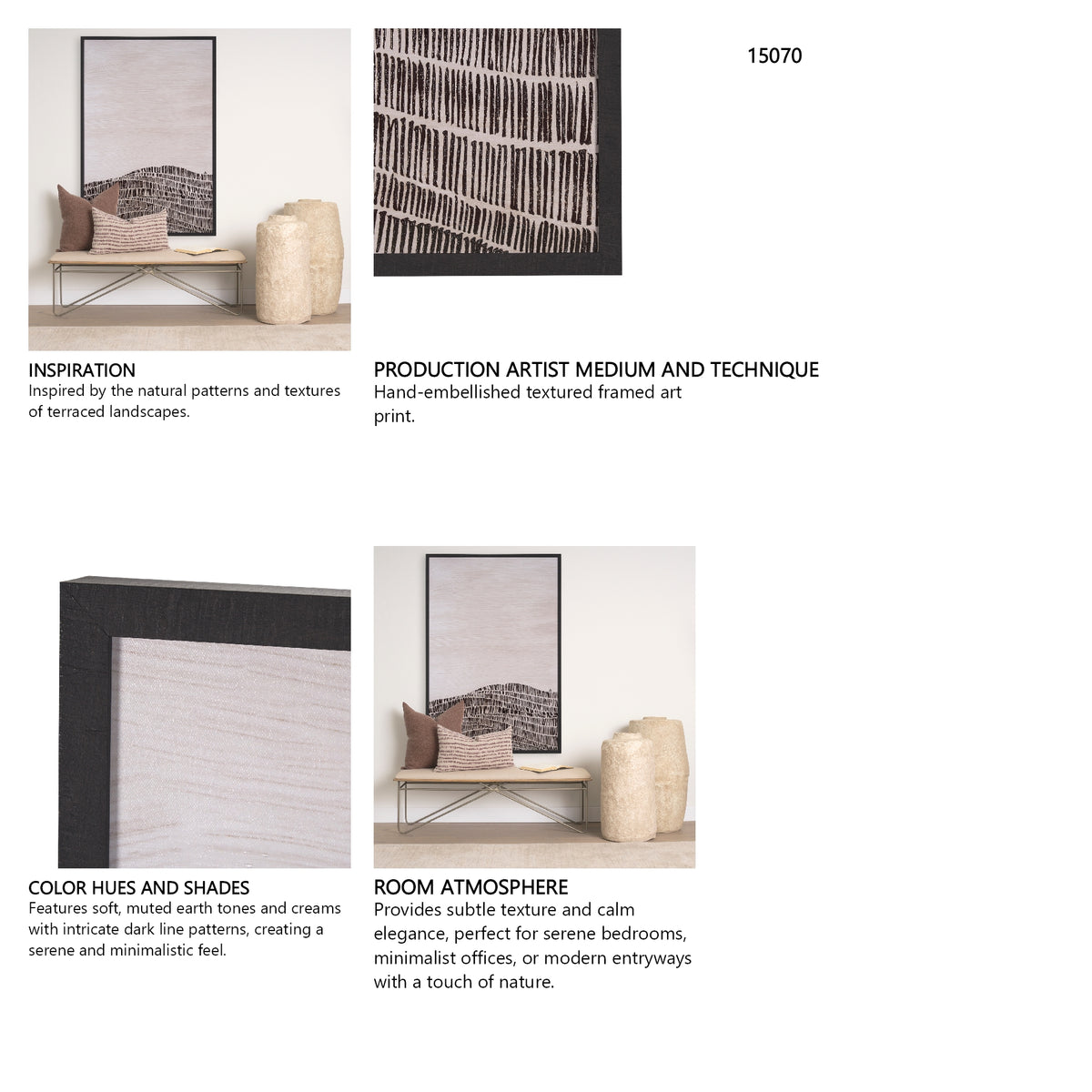 Delineation I by Mercana Studio a Hand Embelished Textured Framed Art Print from Mercana - Luna Furniture