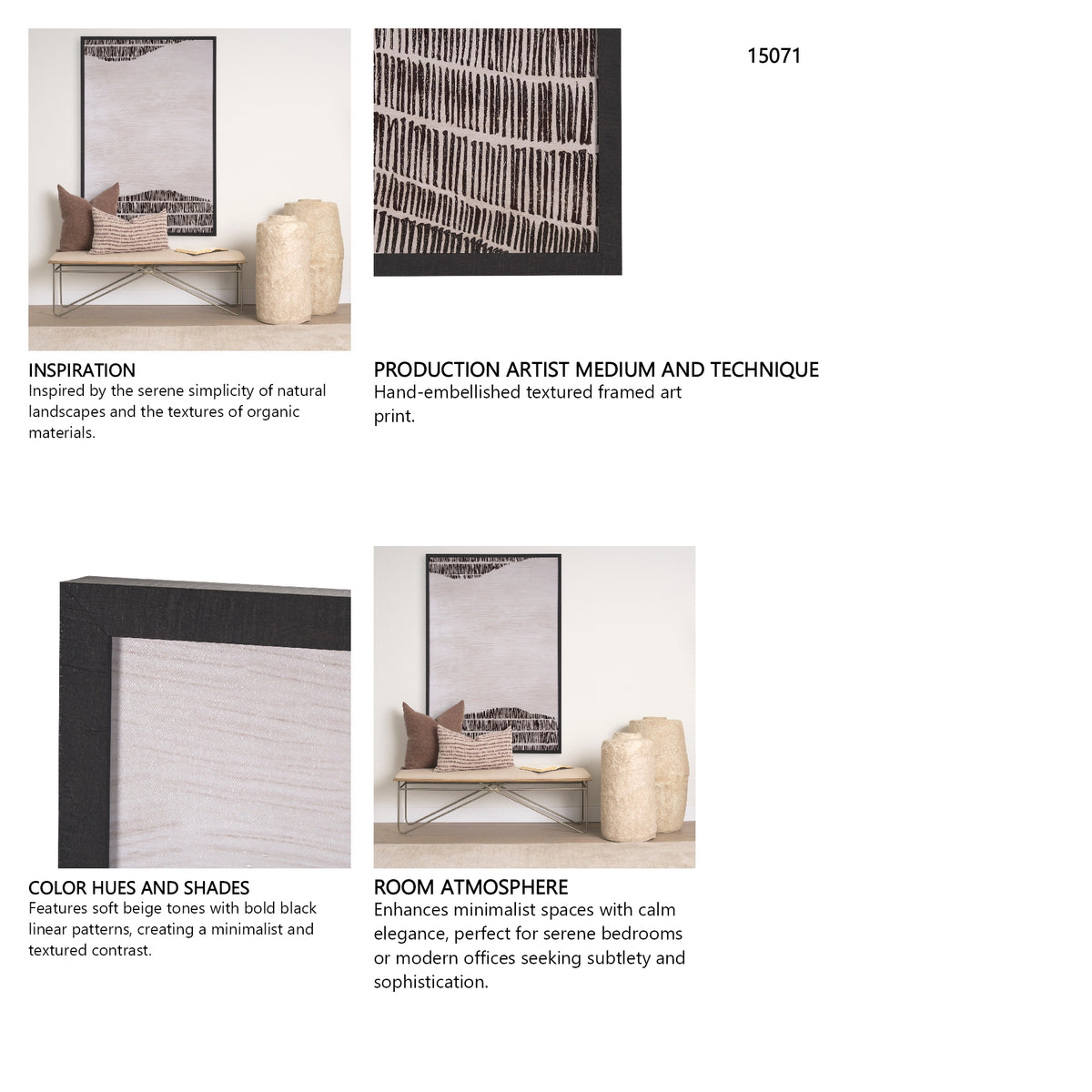 Delineation II by Mercana Studio a Hand Embelished Textured Framed Art Print from Mercana - Luna Furniture