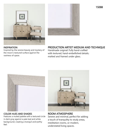 Platinum Moona by Studio M a handmade Original Framed Artwork under Glass from Mercana - Luna Furniture
