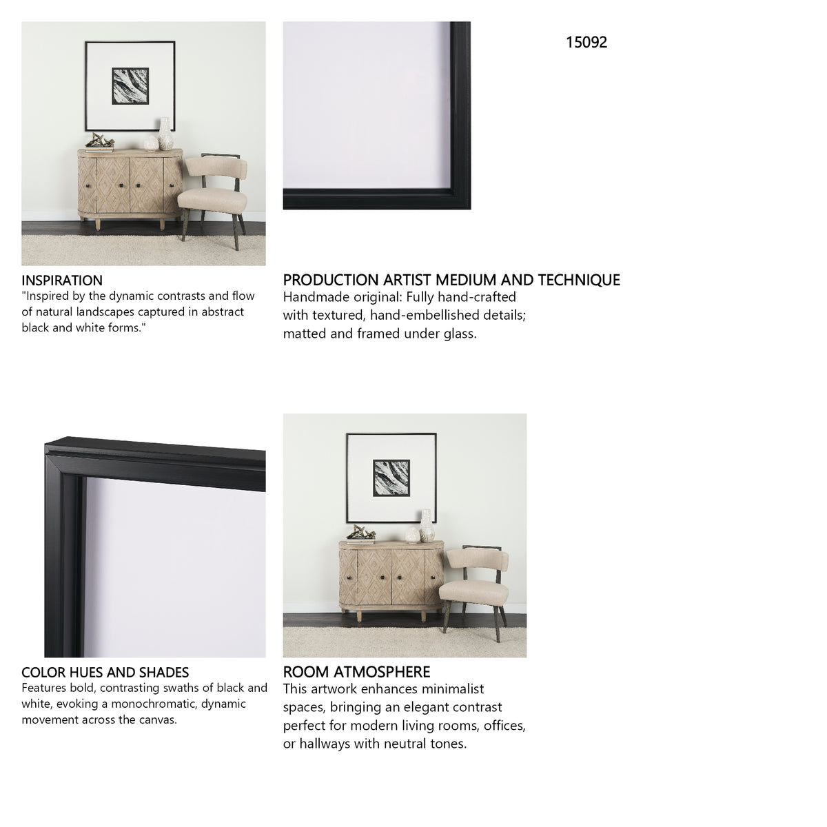 Abstract Branches by Studio M a handmade Original Framed Artwork under Glass from Mercana - Luna Furniture