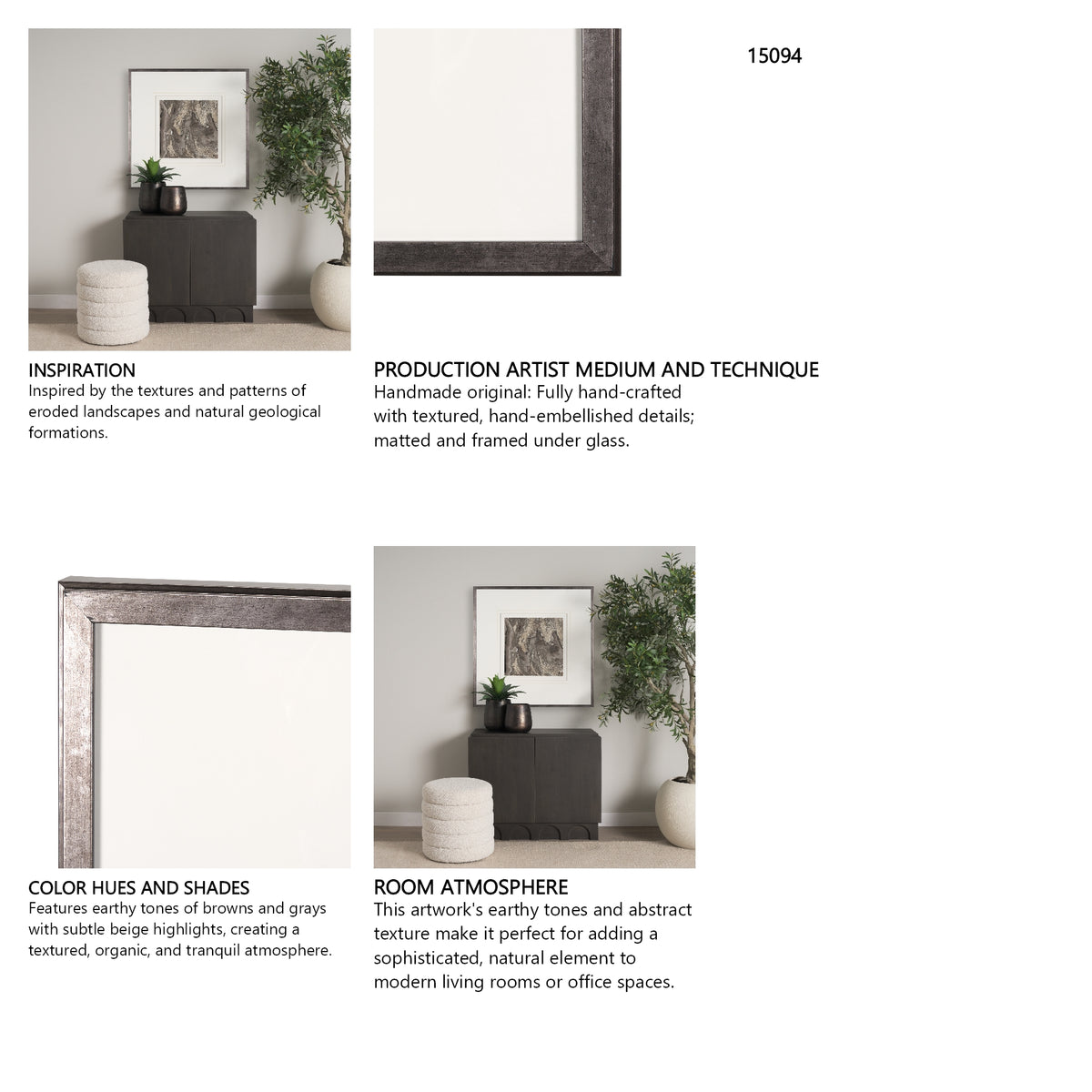 Evergreen Bark by Studio M a handmade Original Framed Artwork under Glass from Mercana - Luna Furniture