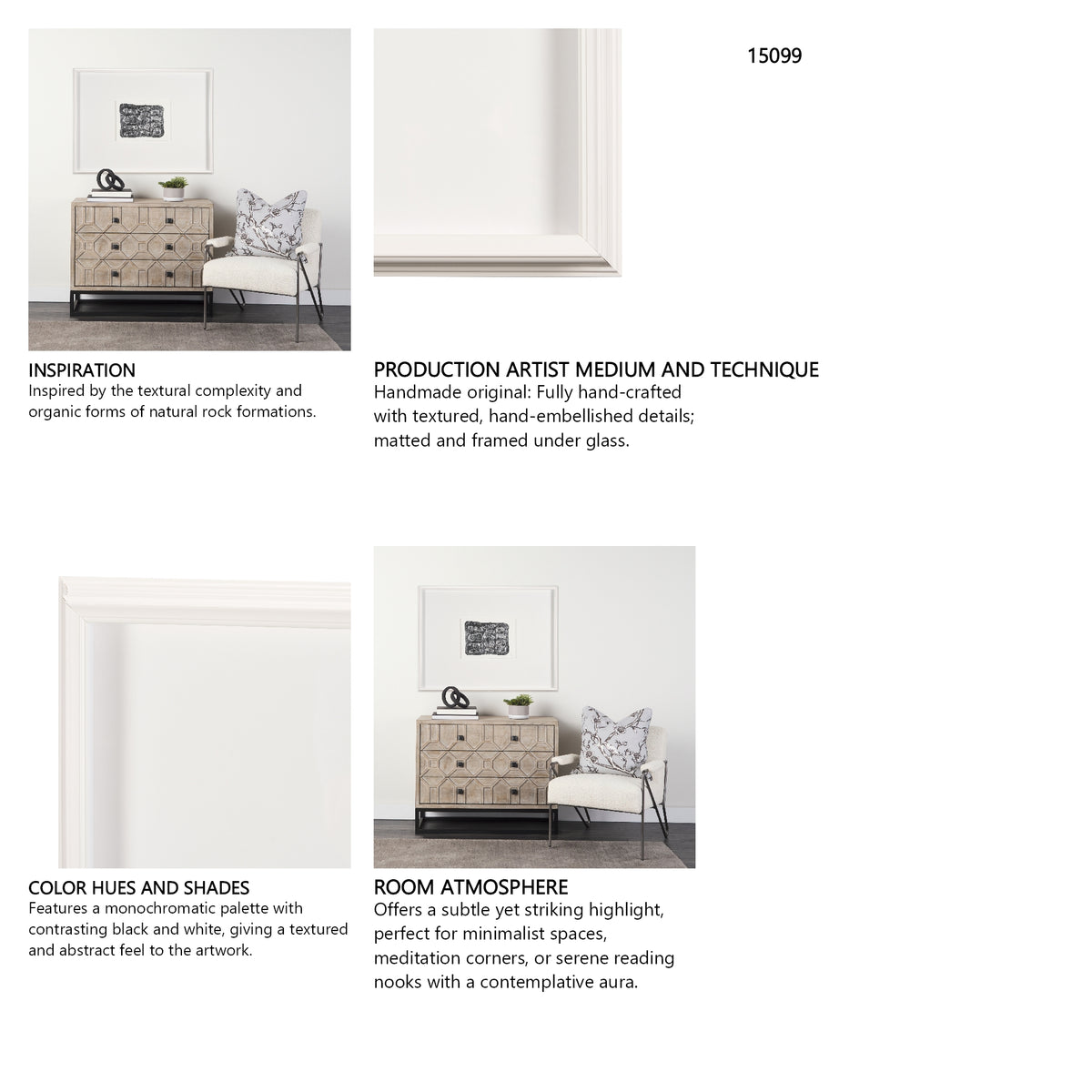 Pebble Patch by Studio M a handmade Original Framed Artwork under Glass from Mercana - Luna Furniture