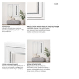 Random Lines Silver by Studio M a handmade Original Framed Artwork under Glass from Mercana - Luna Furniture